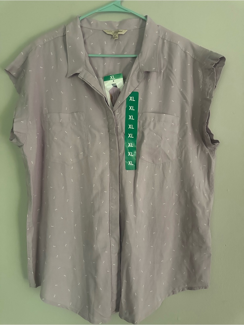 Jacks Boyfriend Short Sleeve Button Down Shirt Lavender
XL